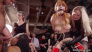 Anal Bdsm Orgy with Aiden Starr in Black & White Slaves