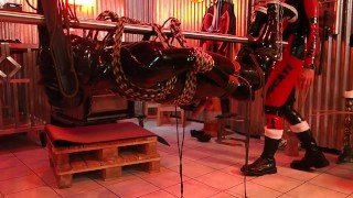 Rubber Bondage and Spank Happy Ending